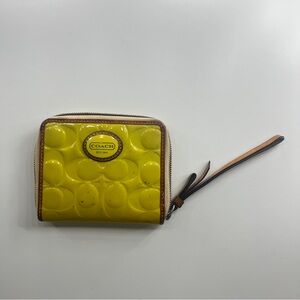 Y2K Yellow Coach Wristlet Wallet